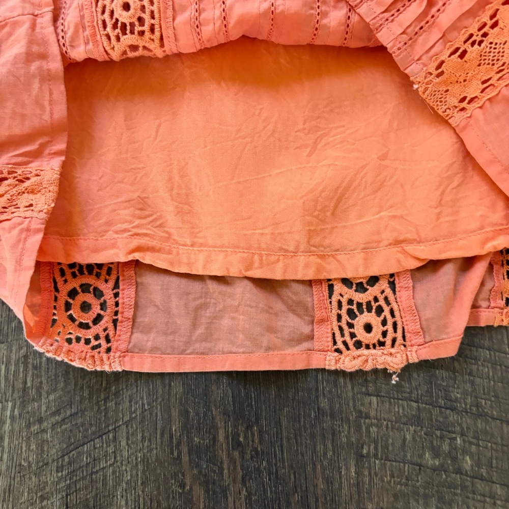 Sundance Amira Cotton Dress Apricot/Orange Size Small - Picture 6 of 9